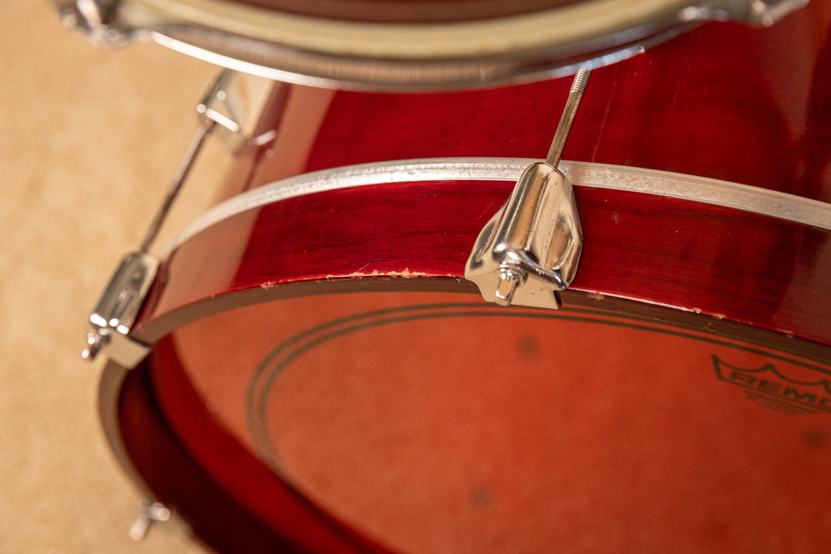 1990s Yamaha Stage Custom Cranberry Red Drum Set