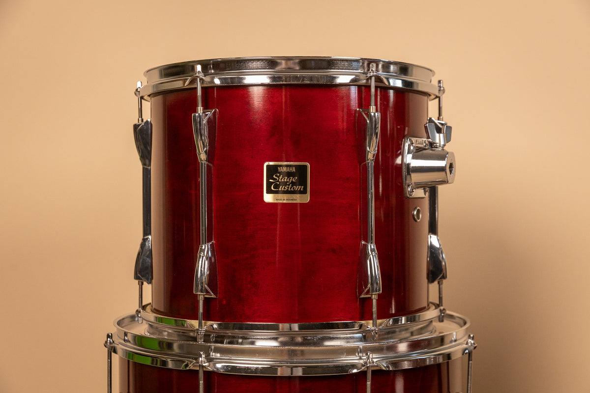 1990s Yamaha Stage Custom Cranberry Red Drum Set