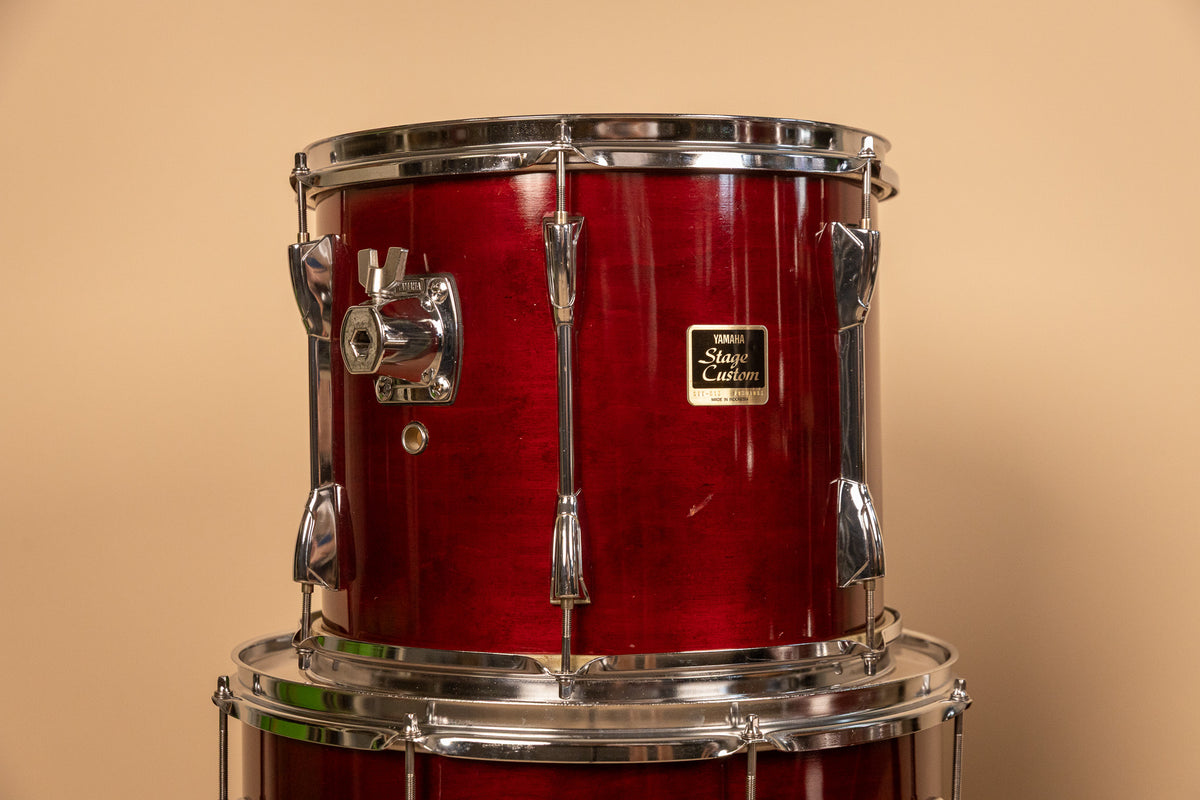 1990s Yamaha Stage Custom Cranberry Red Drum Set