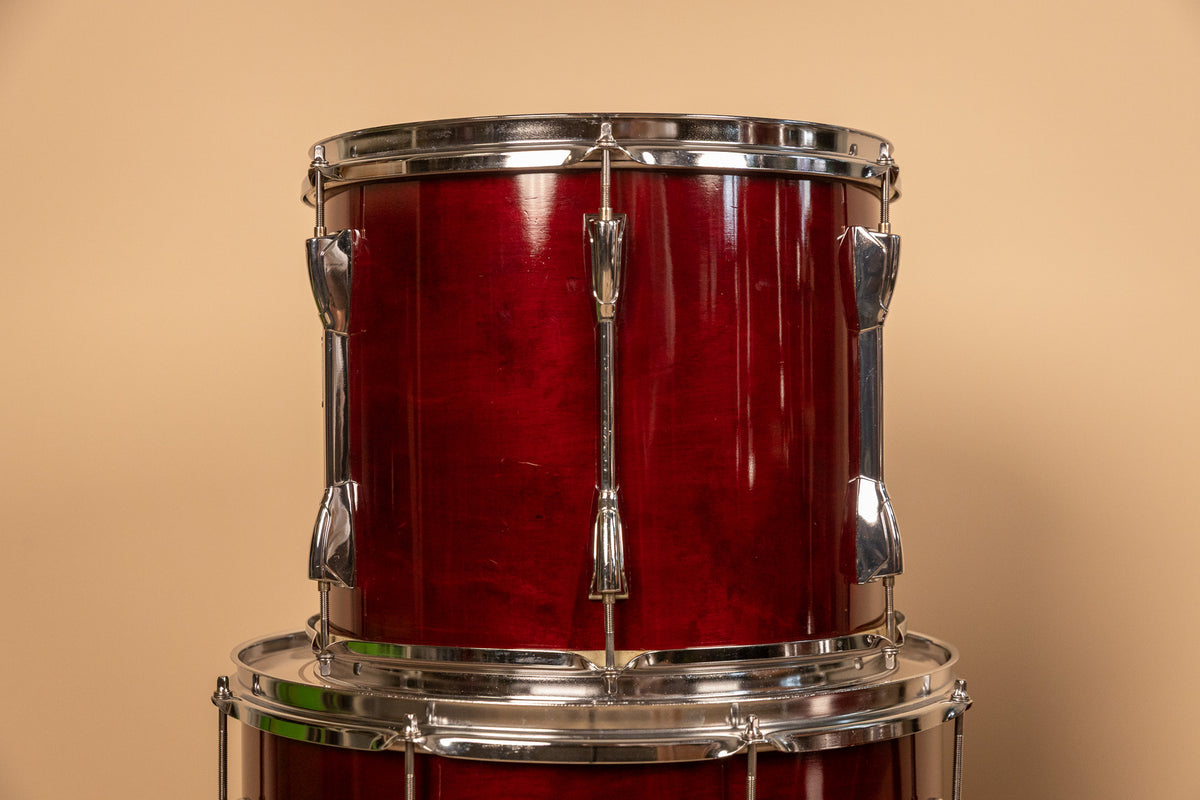 1990s Yamaha Stage Custom Cranberry Red Drum Set
