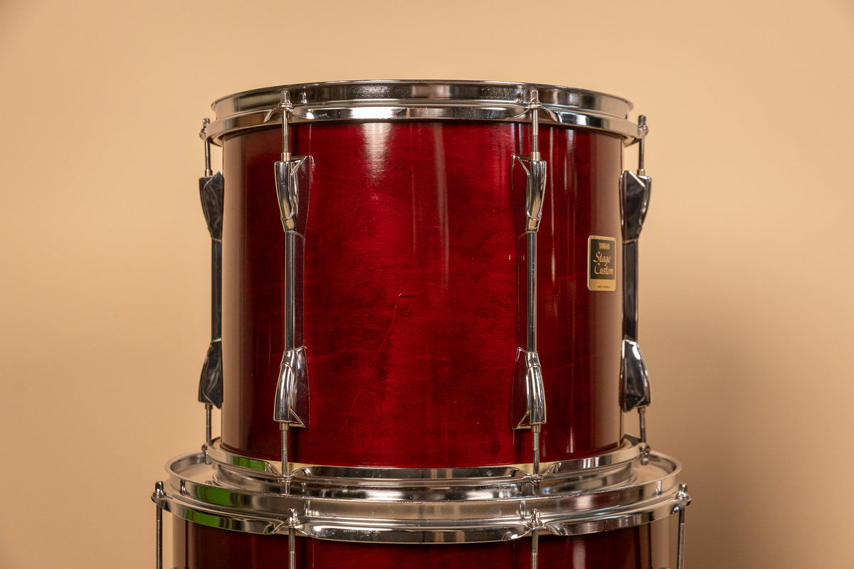 1990s Yamaha Stage Custom Cranberry Red Drum Set
