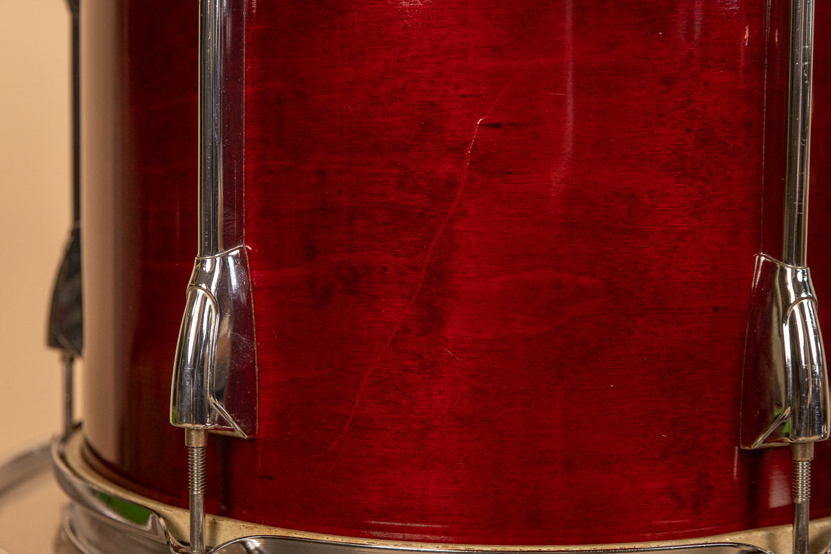 1990s Yamaha Stage Custom Cranberry Red Drum Set