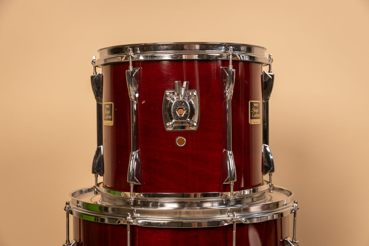 1990s Yamaha Stage Custom Cranberry Red Drum Set
