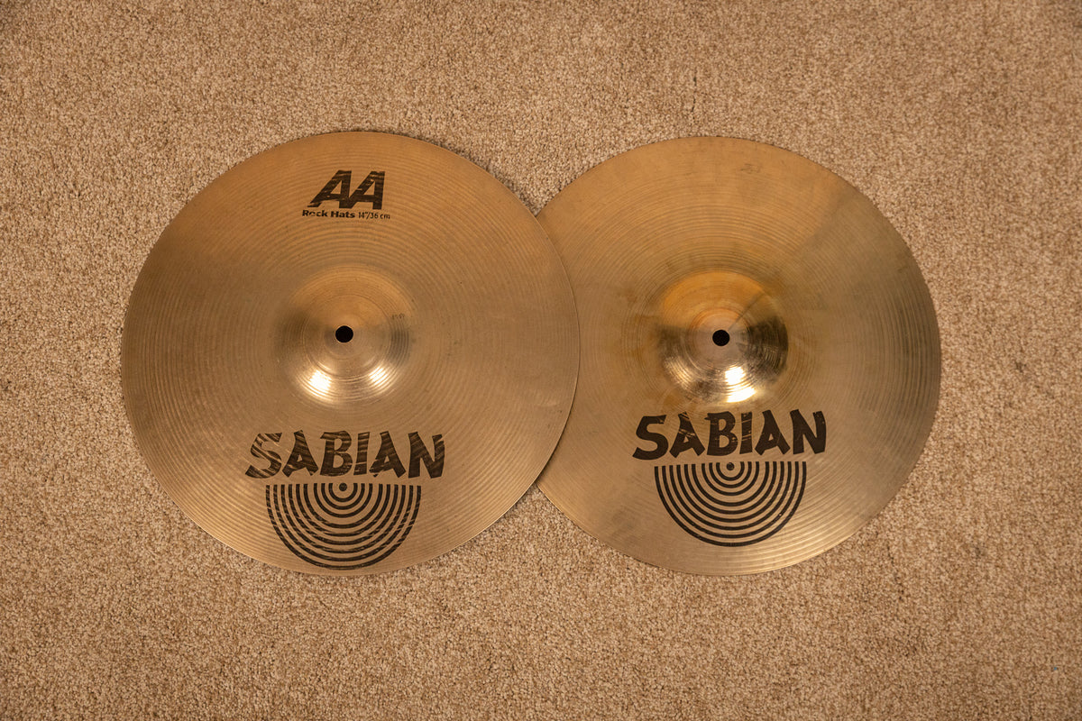 Sabian 14" AA Rock Hi Hat Cymbals 1332g 1559g