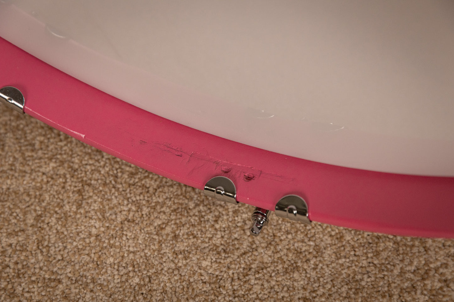 Vintage Slingerland Pink Satin Flame Drum Set 14x22 9x13 and 16x16