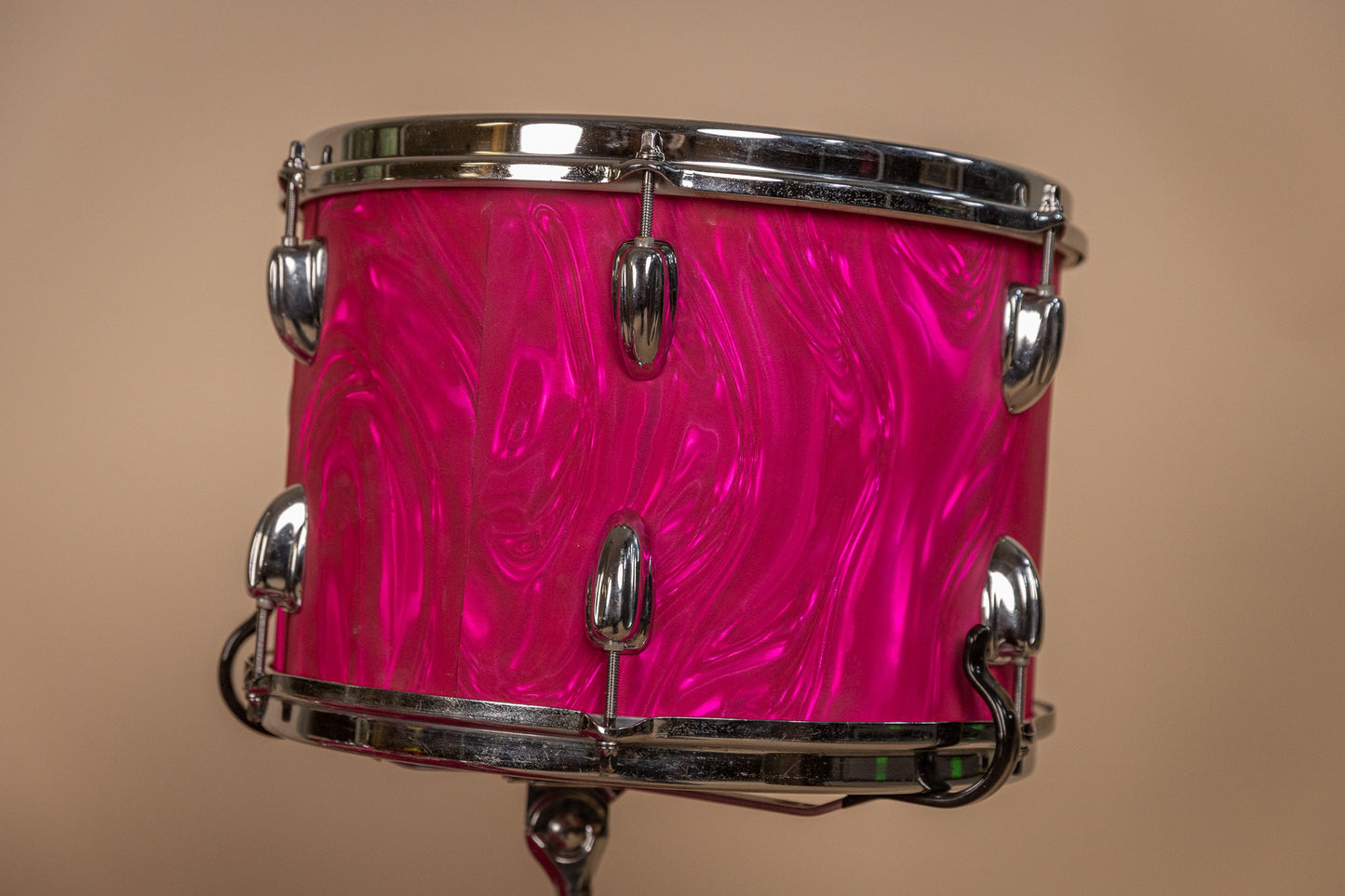 Vintage Slingerland Pink Satin Flame Drum Set 14x22 9x13 and 16x16
