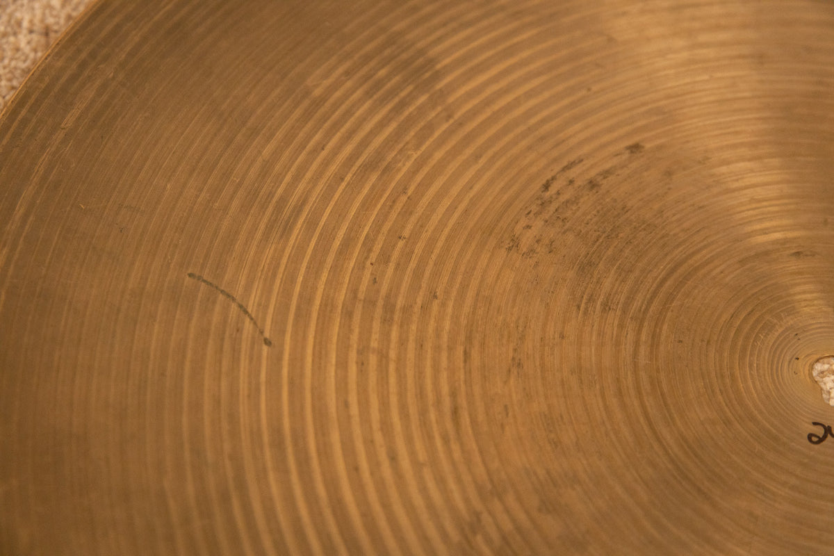 1970s Zildjian 20" A Thin Stamp Flat Ride Cymbal 2499g
