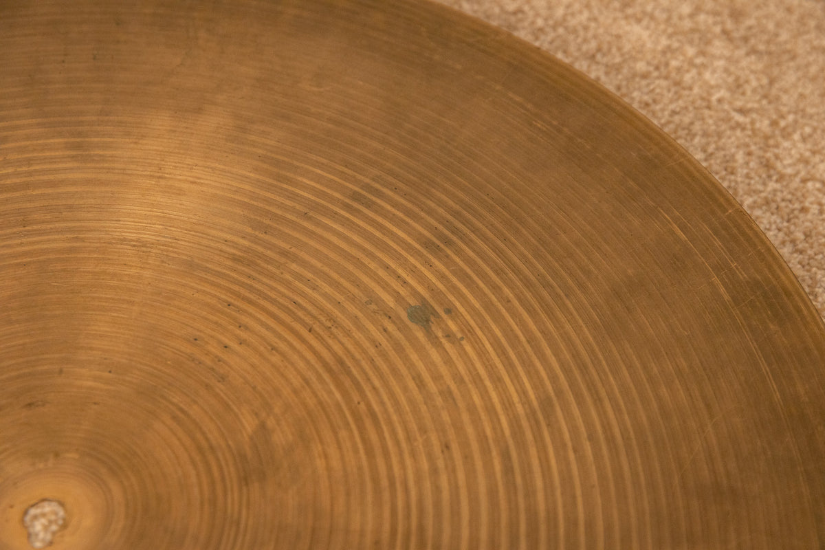 1970s Zildjian 20" A Thin Stamp Flat Ride Cymbal 2499g