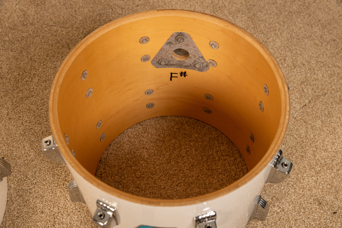 1980s Ludwig White Cortex Drum Set 16x22 11x12 and 16x16