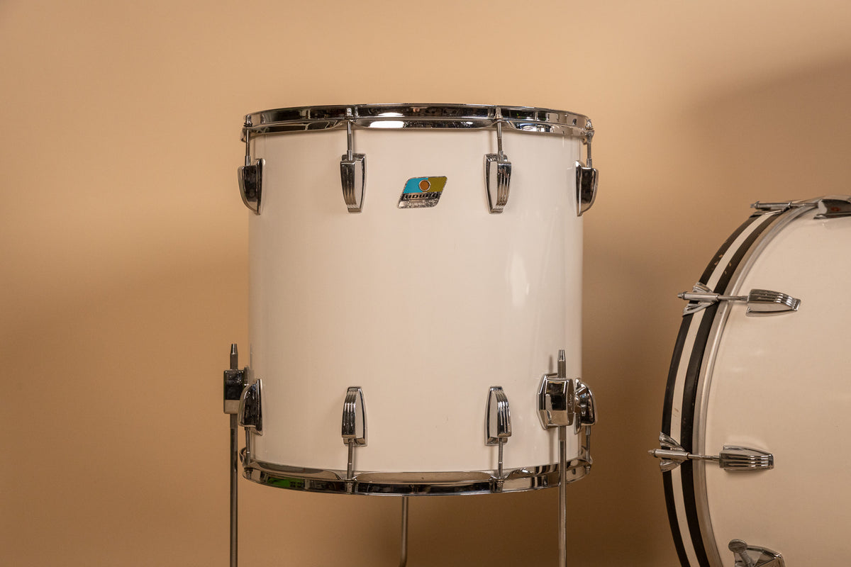 1980s Ludwig White Cortex Drum Set 16x22 11x12 and 16x16