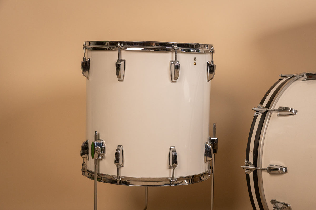 1980s Ludwig White Cortex Drum Set 16x22 11x12 and 16x16