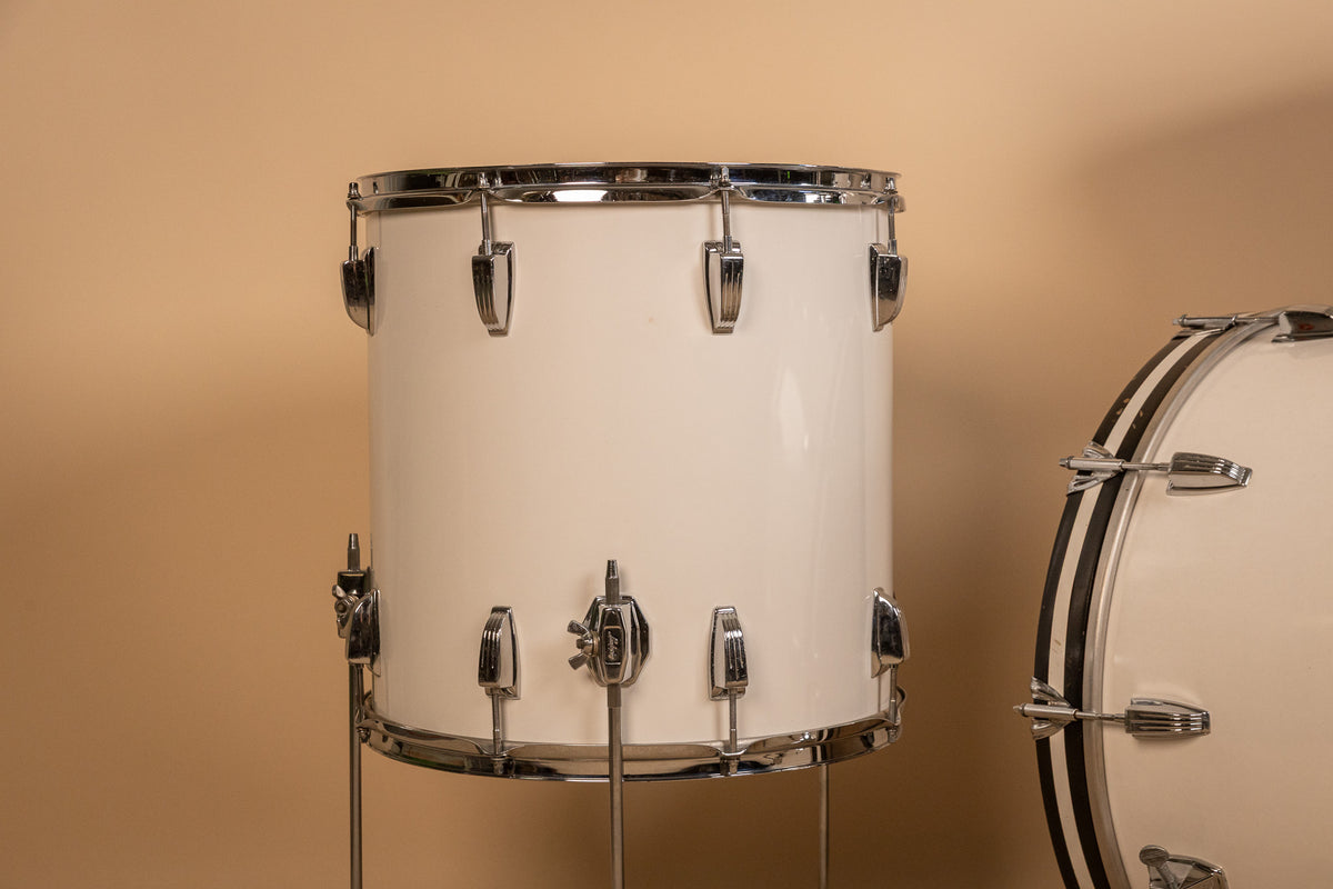 1980s Ludwig White Cortex Drum Set 16x22 11x12 and 16x16