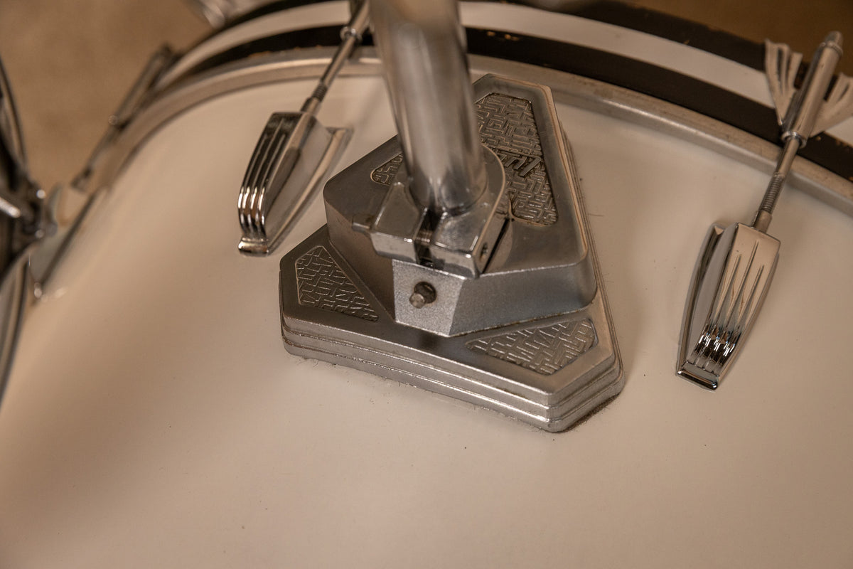 1980s Ludwig White Cortex Drum Set 16x22 11x12 and 16x16