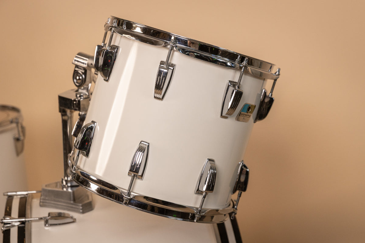 1980s Ludwig White Cortex Drum Set 16x22 11x12 and 16x16