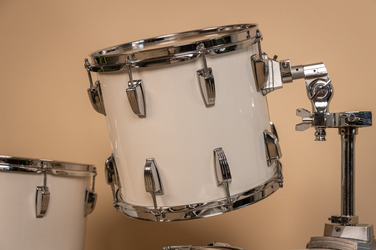 1980s Ludwig White Cortex Drum Set 16x22 11x12 and 16x16