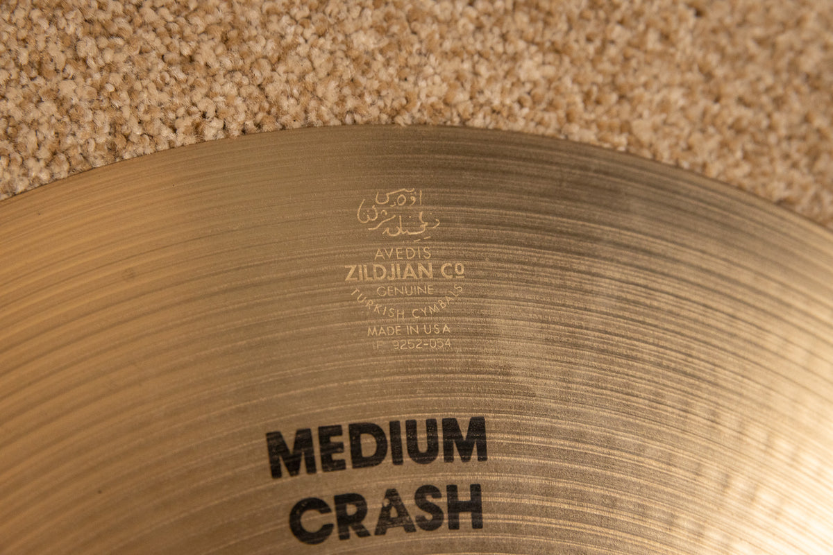 1990s Zildjian 16" A Medium Crash Cymbal 1284g