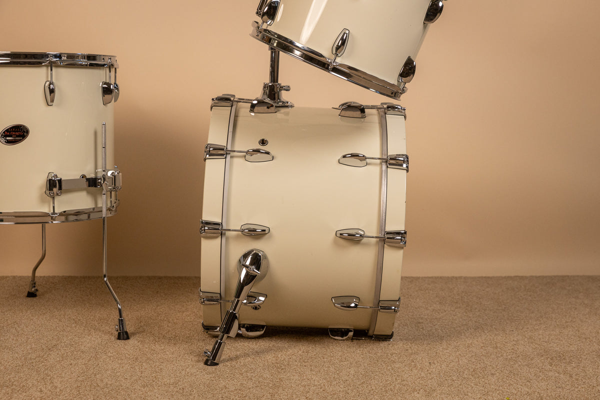 Sakae Almighty Birch Vintage White Drum Set