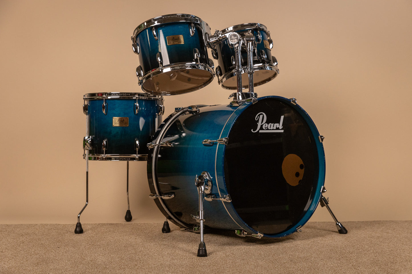 Pearl Session Custom Maple Marine Blue Fade Drum Set