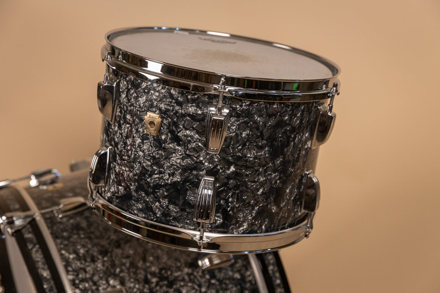 2018 Ludwig Legacy Mahogany Black Diamond Pearl Drum Set