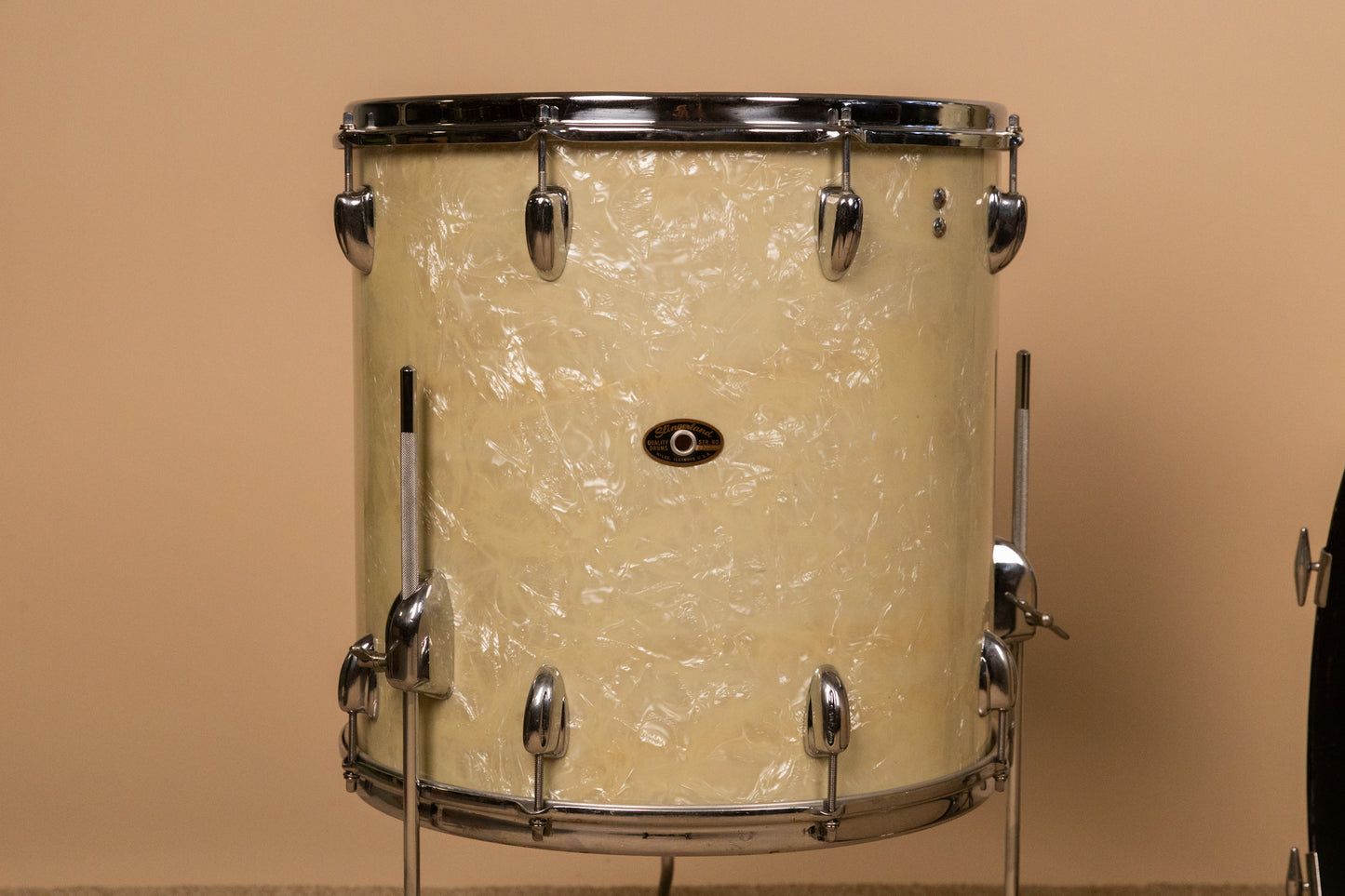 1960s Slingerland White Marine Pearl Drum Set