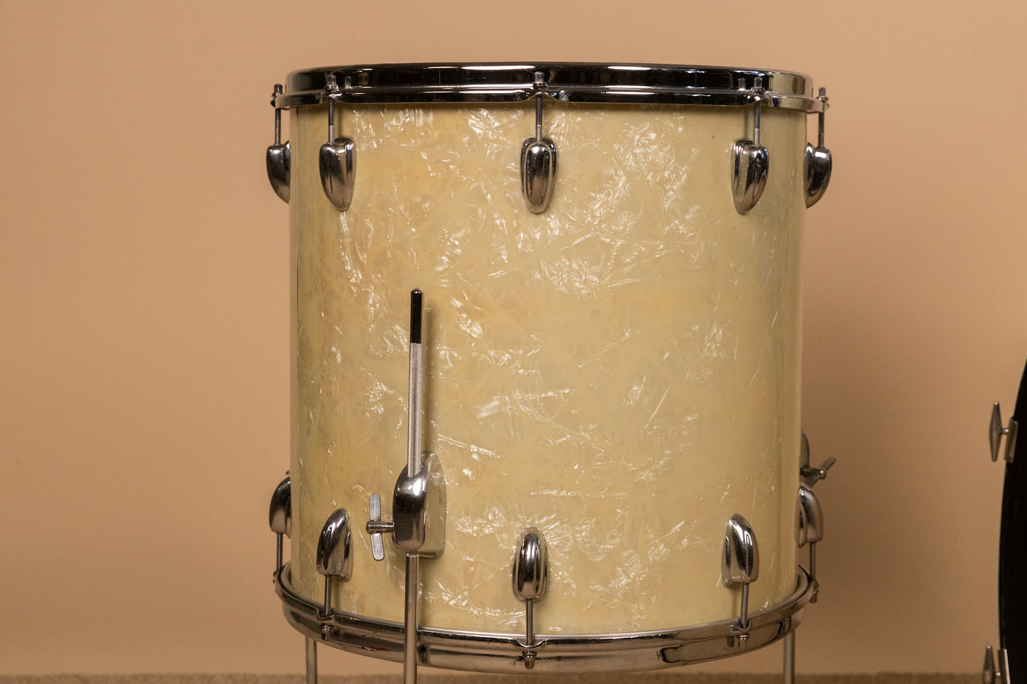1960s Slingerland White Marine Pearl Drum Set