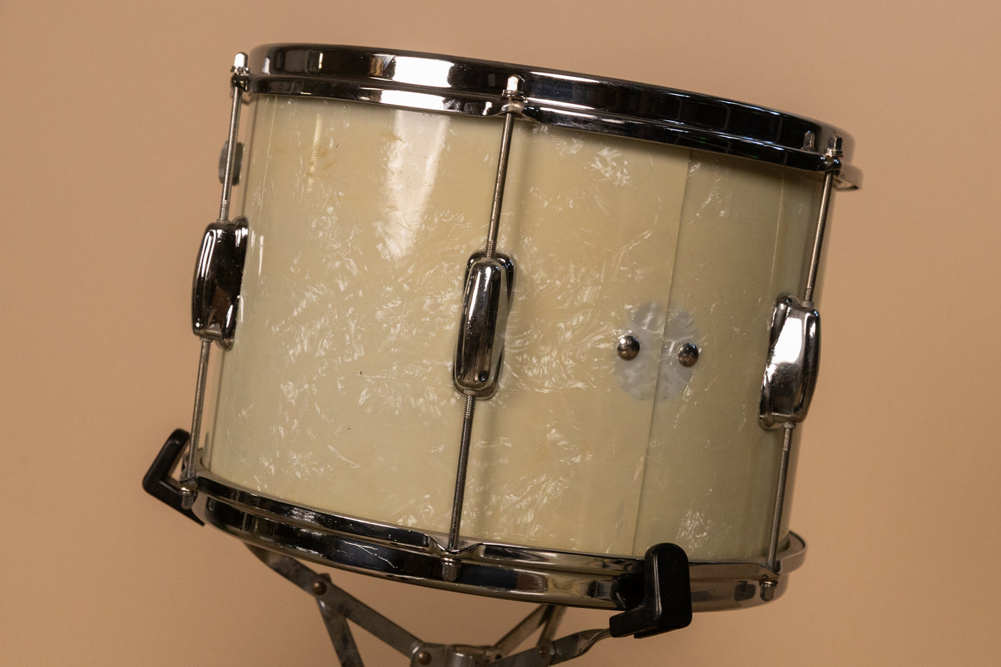 1960s Slingerland White Marine Pearl Drum Set