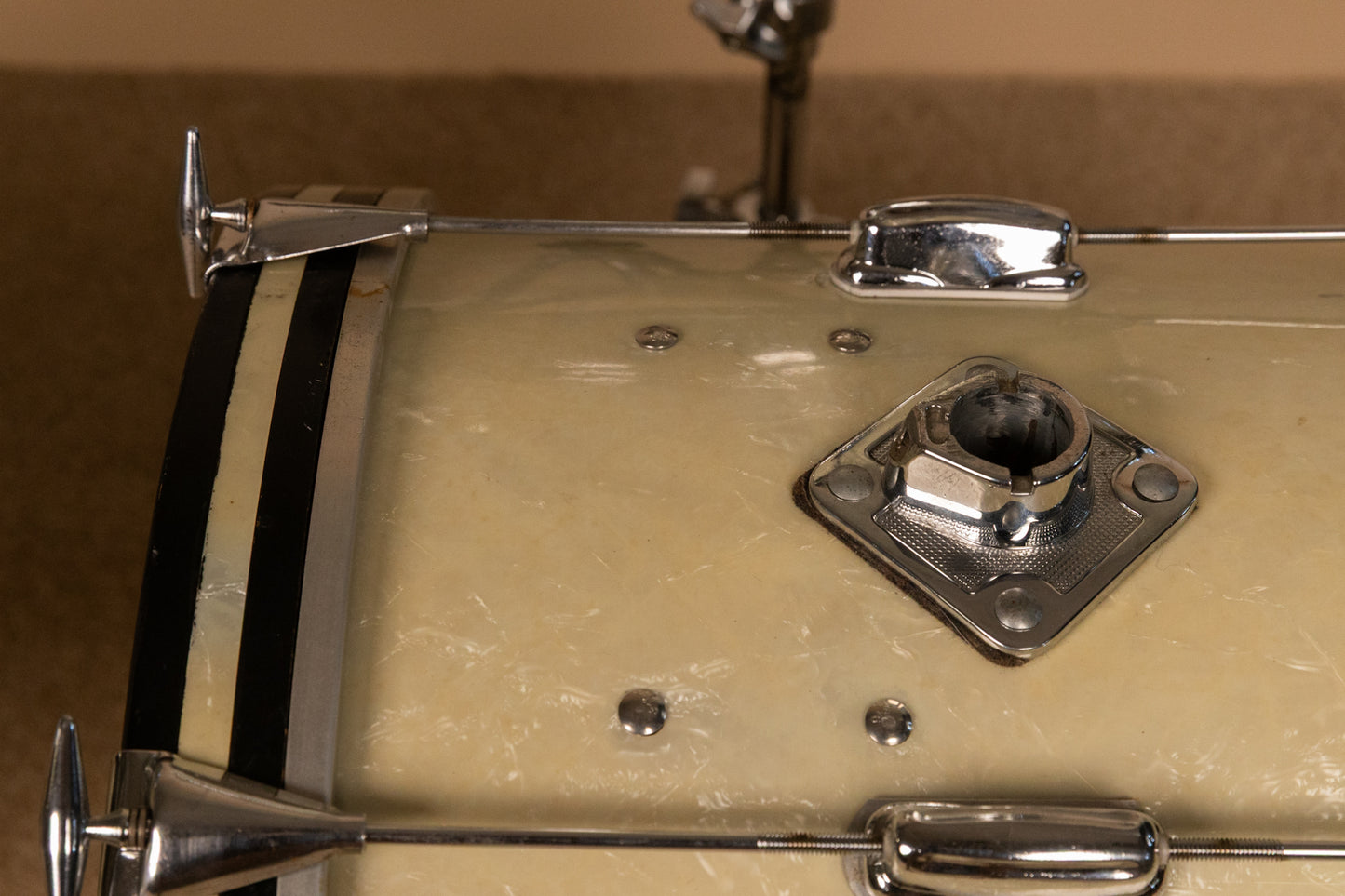 1960s Slingerland White Marine Pearl Drum Set