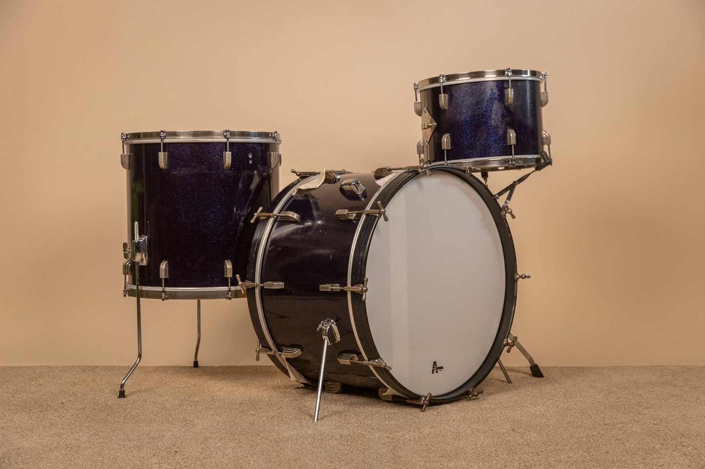 1965 Leedy Shelly Manne Sparkling Blue Pearl Drum Set