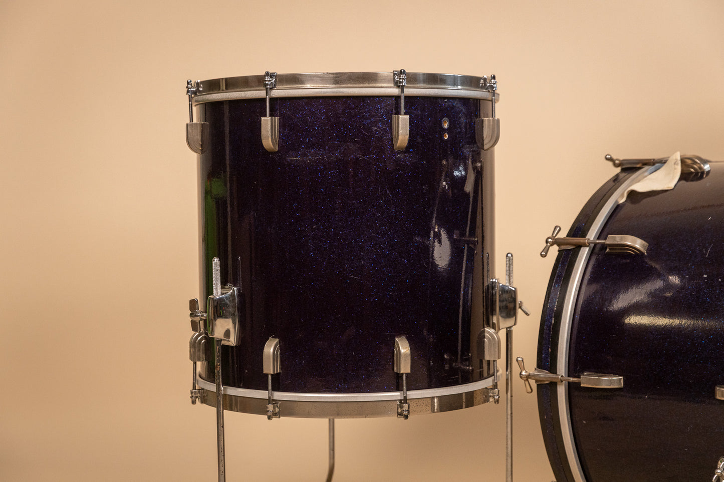 1965 Leedy Shelly Manne Sparkling Blue Pearl Drum Set