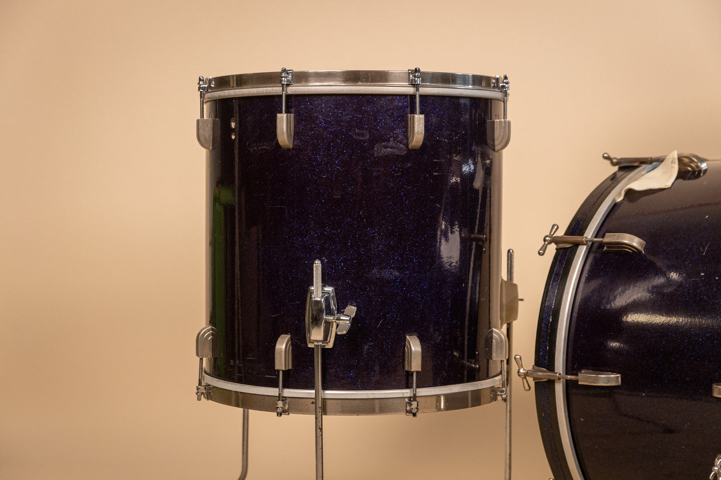 1965 Leedy Shelly Manne Sparkling Blue Pearl Drum Set