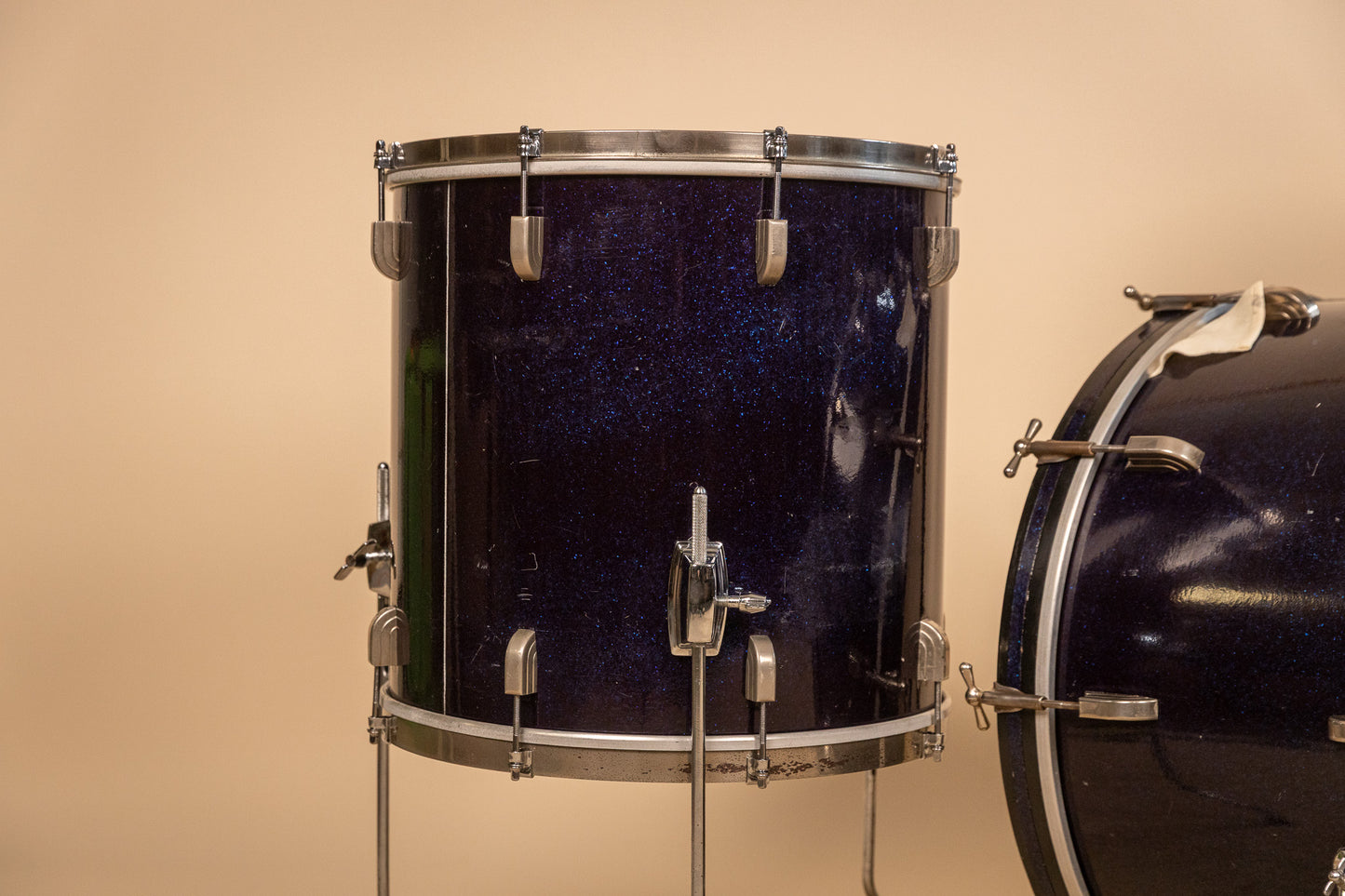 1965 Leedy Shelly Manne Sparkling Blue Pearl Drum Set