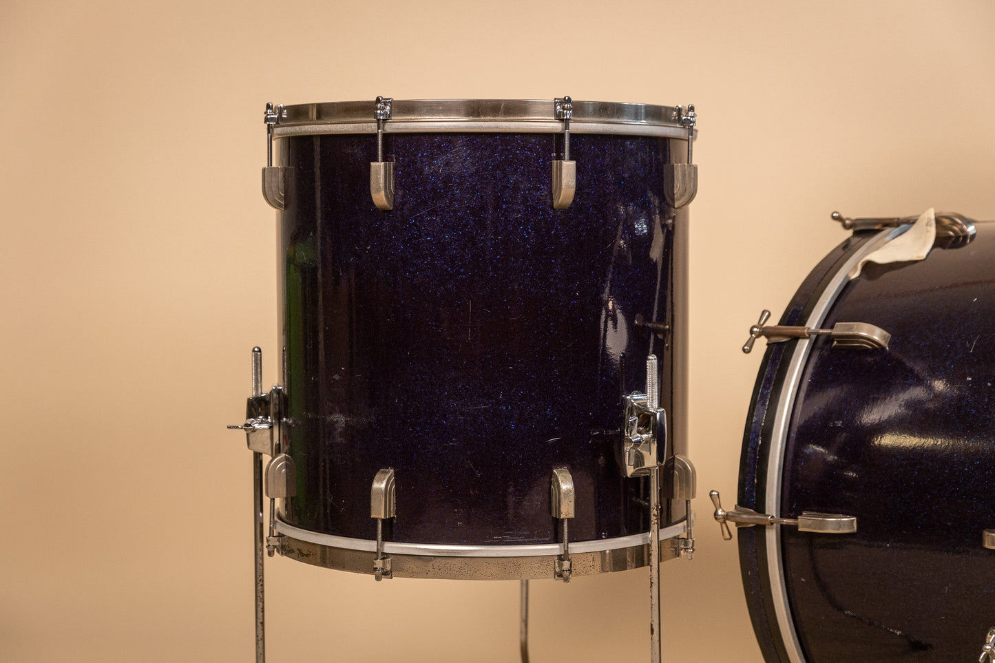 1965 Leedy Shelly Manne Sparkling Blue Pearl Drum Set