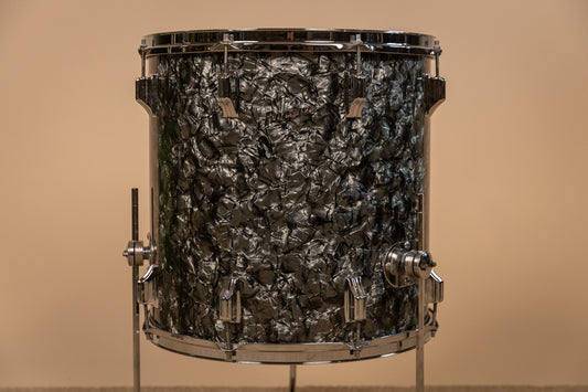 1960s Rogers 16x16 Black Diamond Pearl Floor Tom