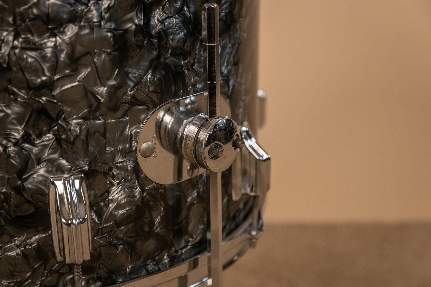 1960s Rogers 16x16 Black Diamond Pearl Floor Tom