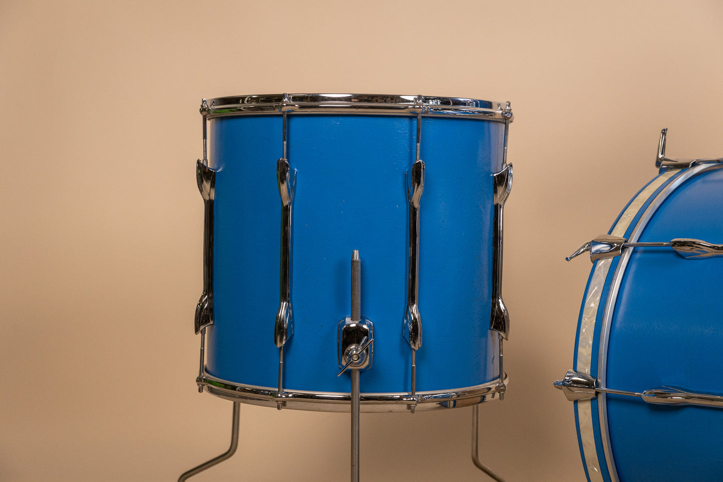 1980s Premier Resonator Blue Drum Set