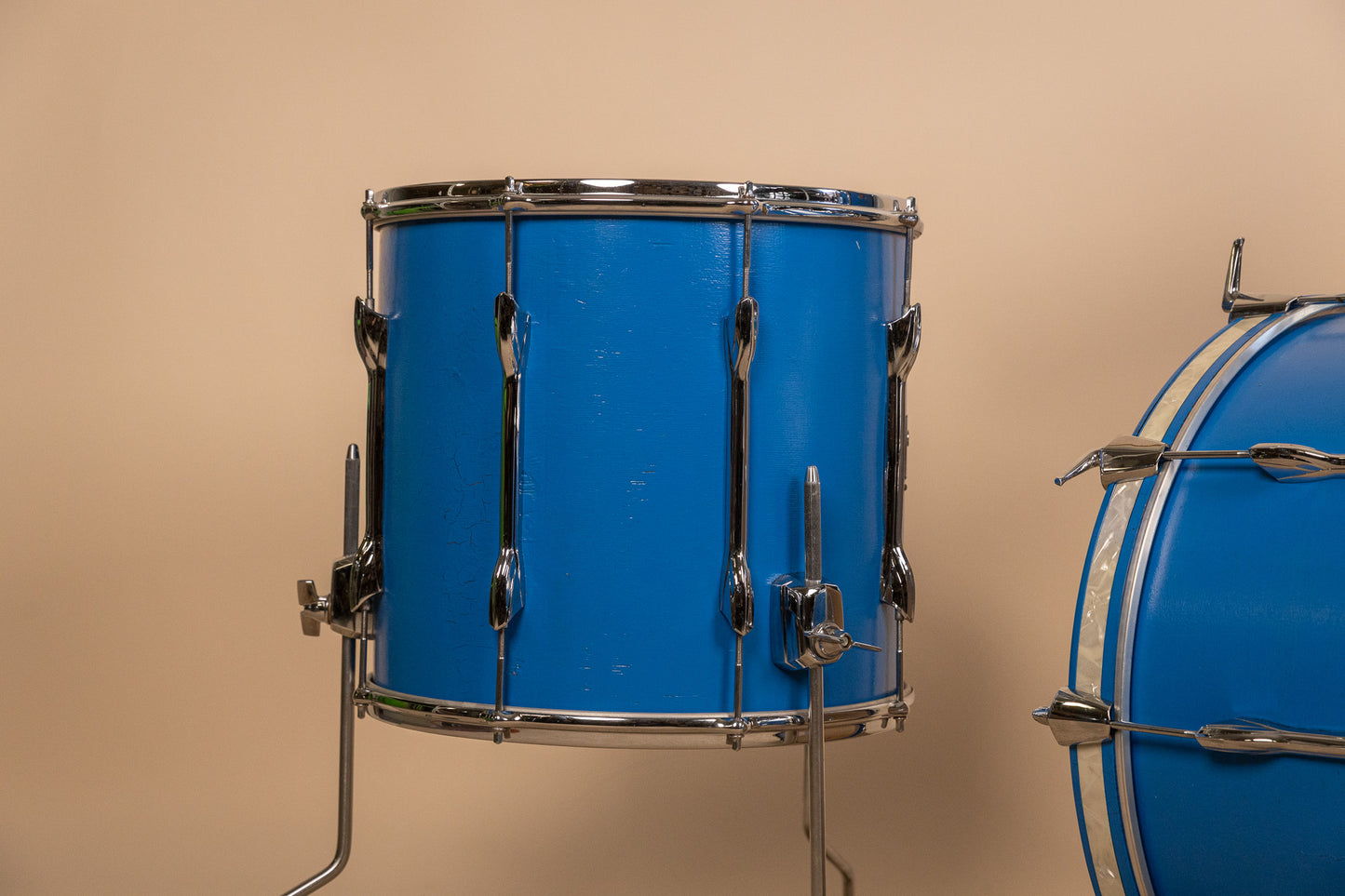 1980s Premier Resonator Blue Drum Set