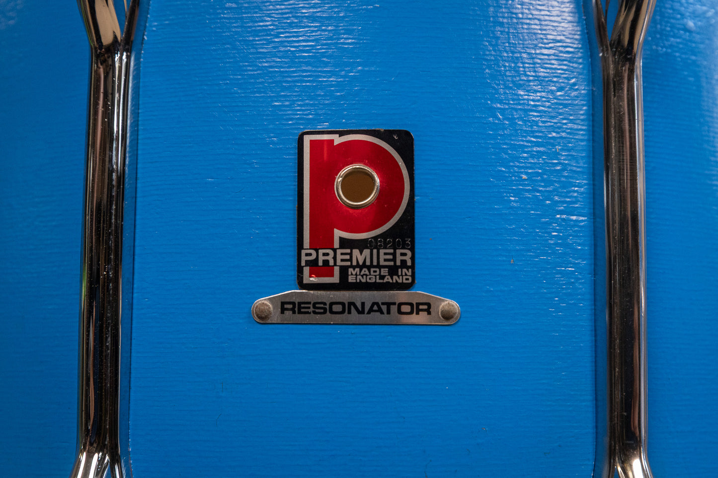 1980s Premier Resonator Blue Drum Set