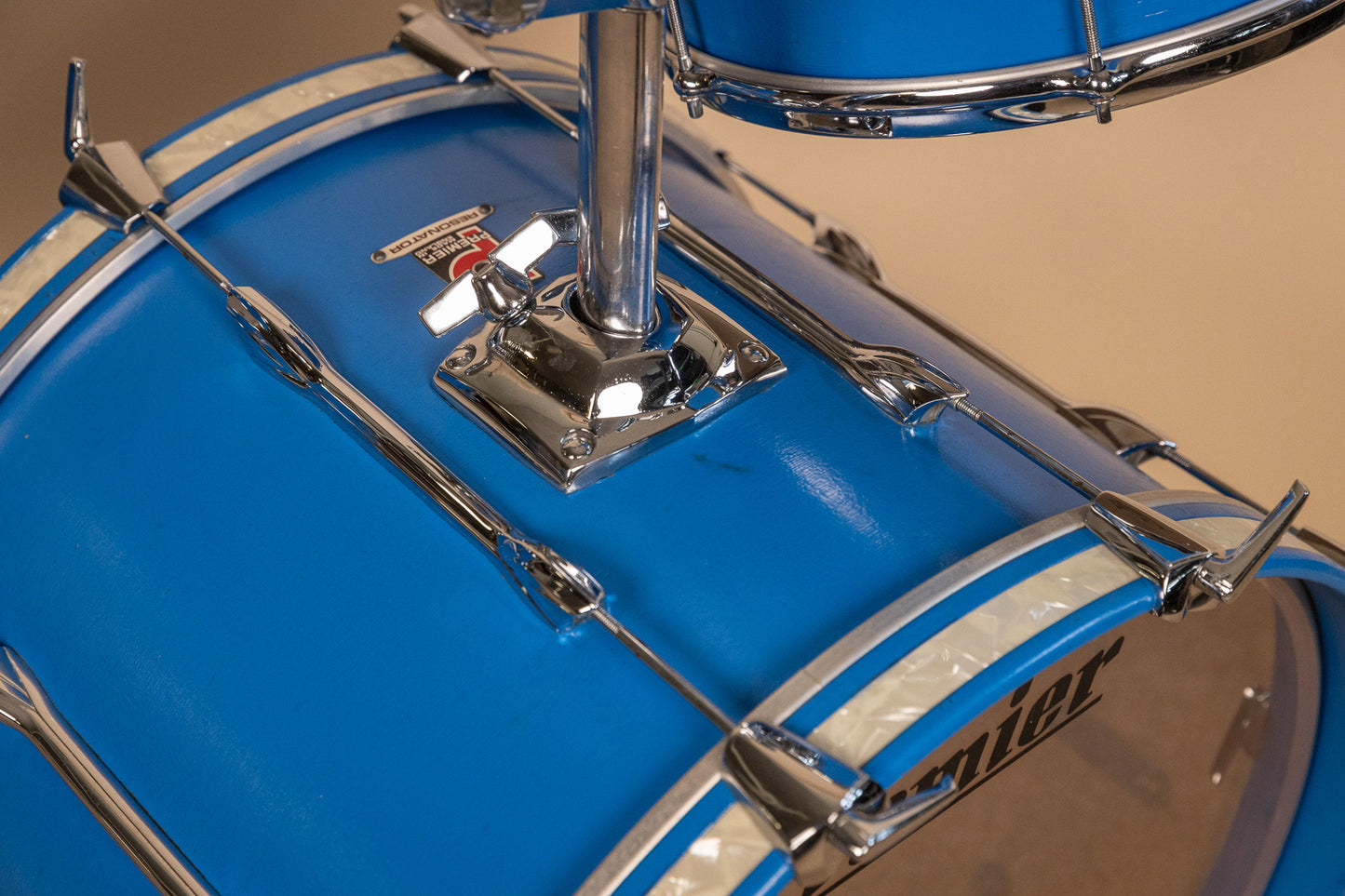 1980s Premier Resonator Blue Drum Set