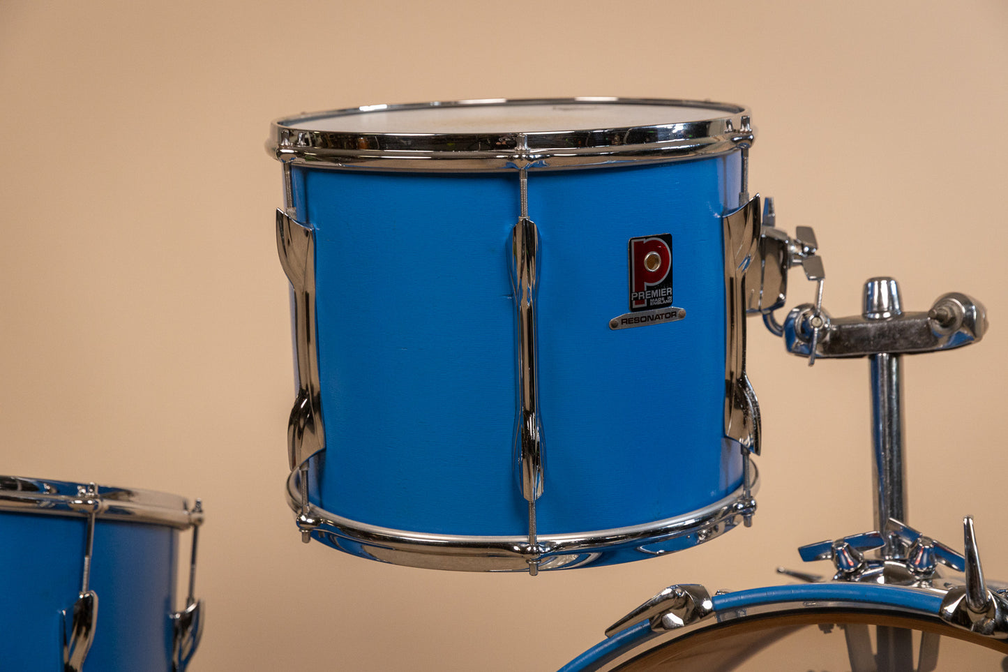 1980s Premier Resonator Blue Drum Set