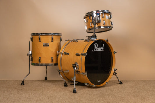 Pearl World Series Natural Satin Drum Set 14x20 8x12 and 14x14
