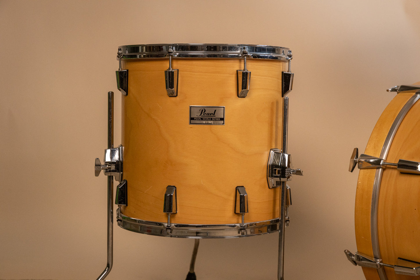 Pearl World Series Natural Satin Drum Set 14x20 8x12 and 14x14