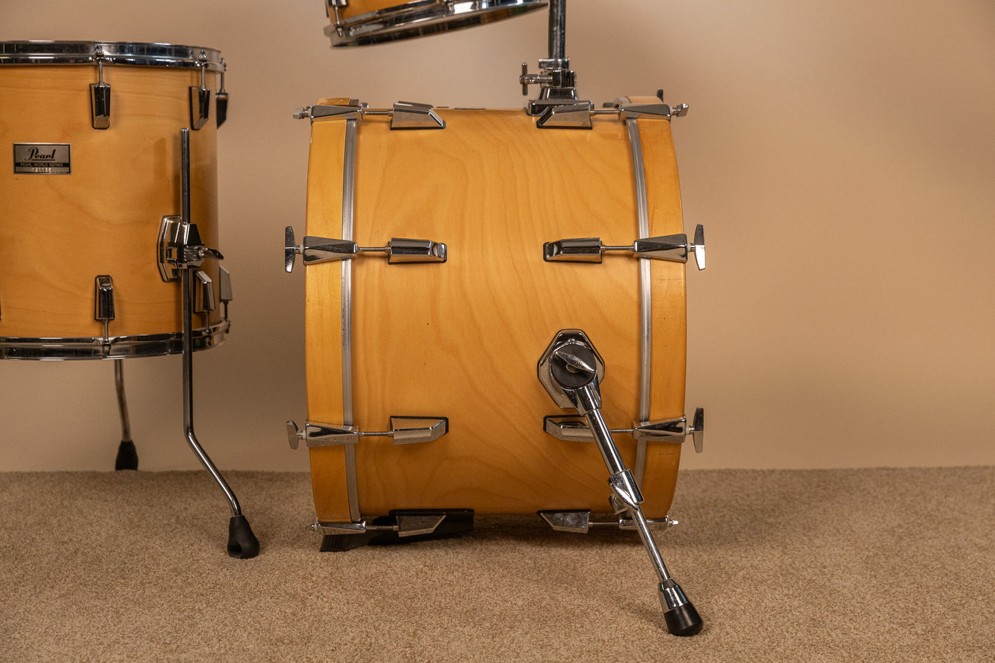 Pearl World Series Natural Satin Drum Set 14x20 8x12 and 14x14