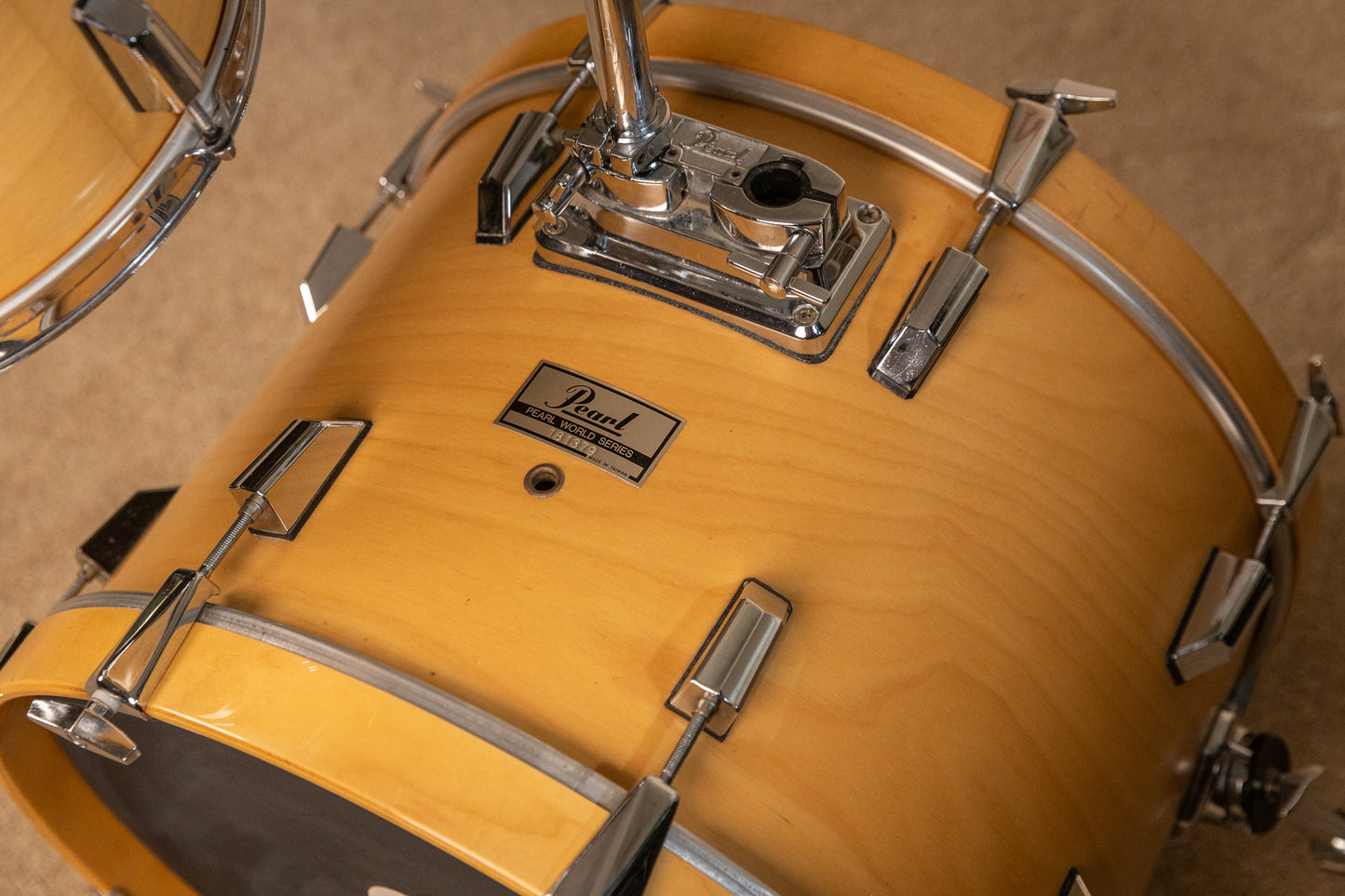 Pearl World Series Natural Satin Drum Set 14x20 8x12 and 14x14