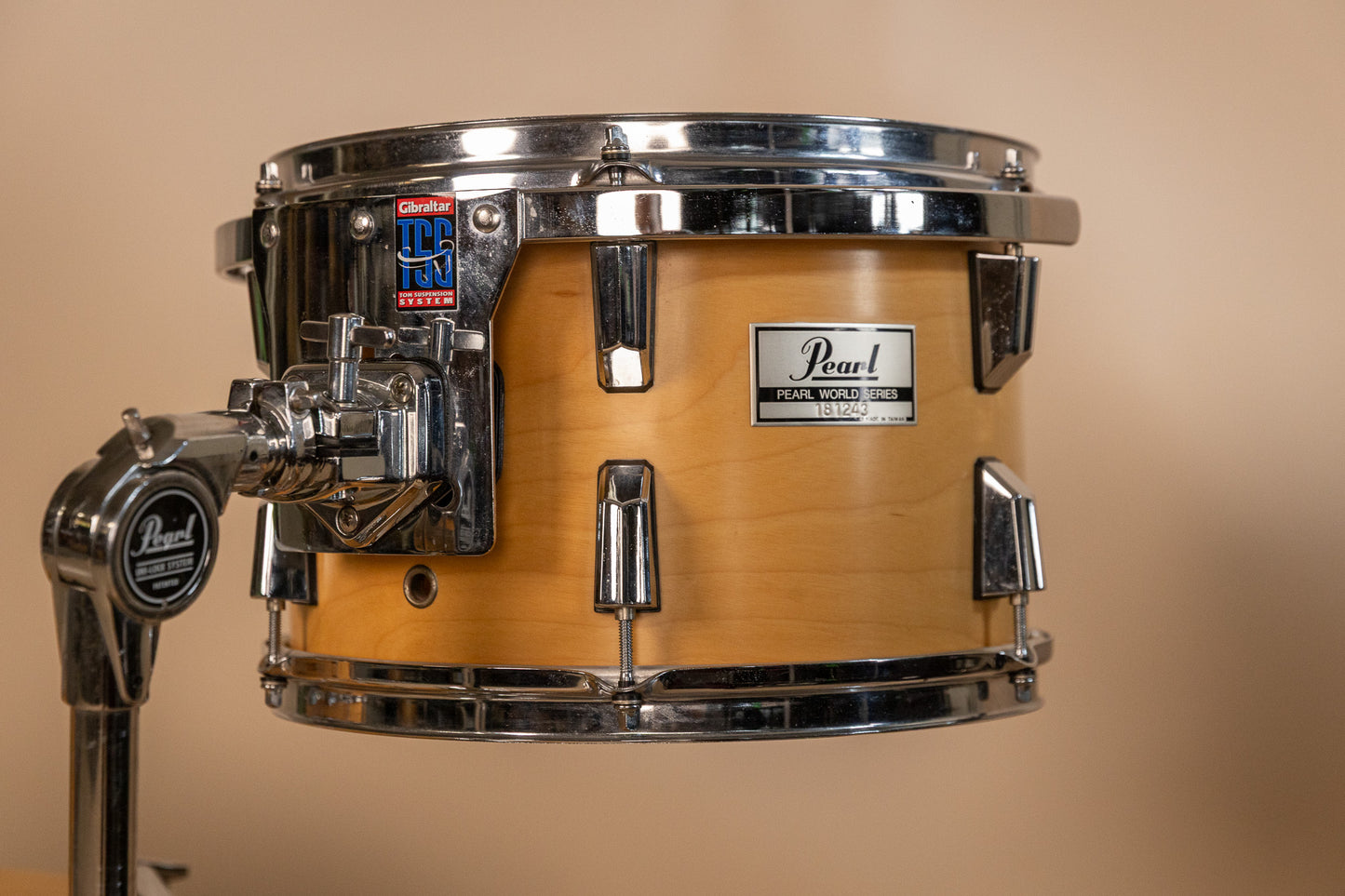 Pearl World Series Natural Satin Drum Set 14x20 8x12 and 14x14