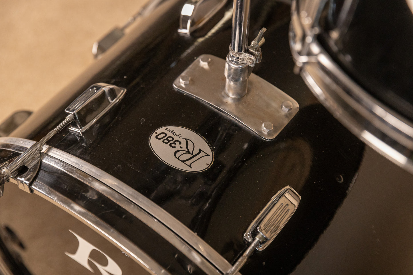 Vintage Rogers R-380 "Double Soul" Jet Black Drum Set