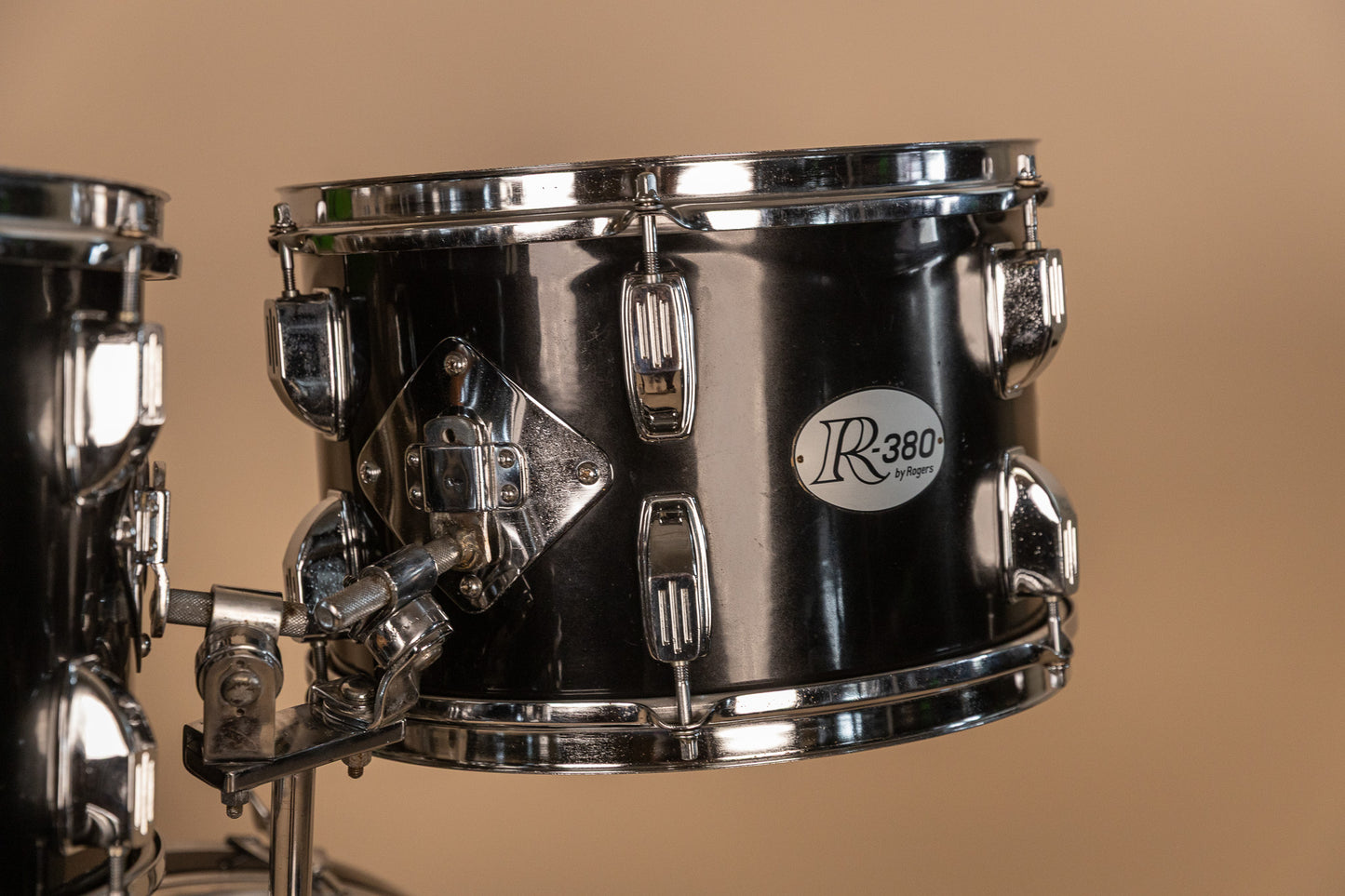 Vintage Rogers R-380 "Double Soul" Jet Black Drum Set