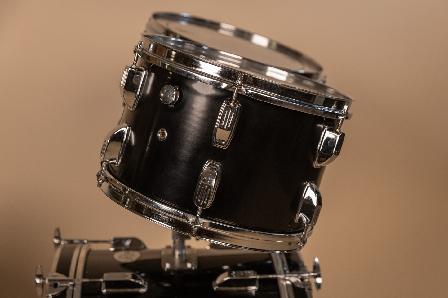 Vintage Rogers R-380 "Double Soul" Jet Black Drum Set
