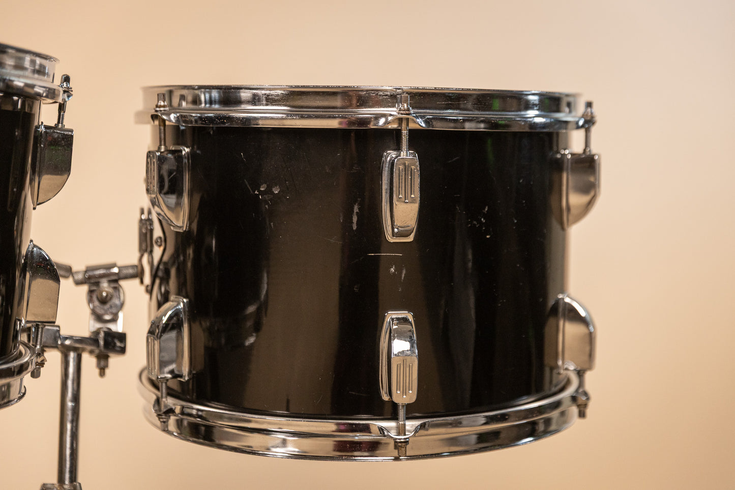 Vintage Rogers R-380 "Double Soul" Jet Black Drum Set