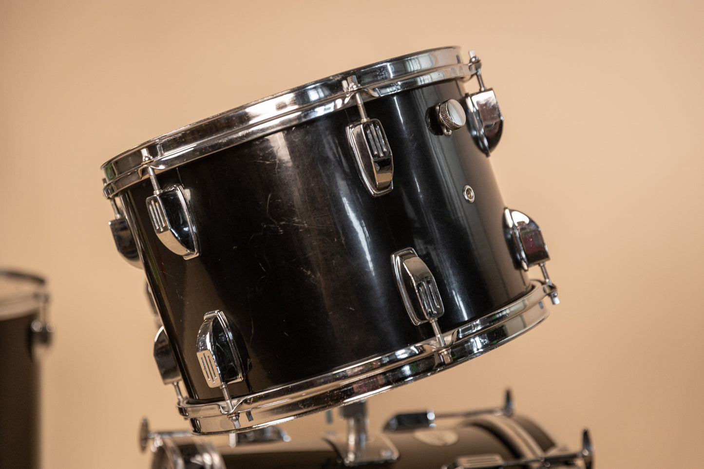 Vintage Rogers R-380 "Double Soul" Jet Black Drum Set