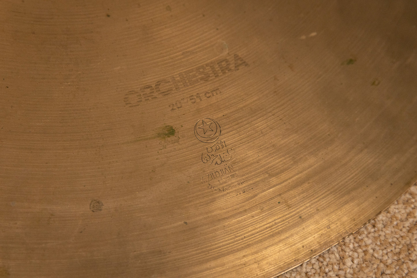 1980s Zildjian 20" EAK Orchestral Cymbal 2547g